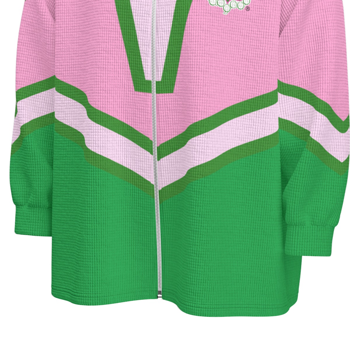 Alpha Kappa Alpha Stand Collar Zipped Jacket - Image 7