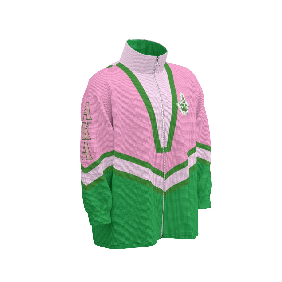 Alpha Kappa Alpha Stand Collar Zipped Jacket - Image 4
