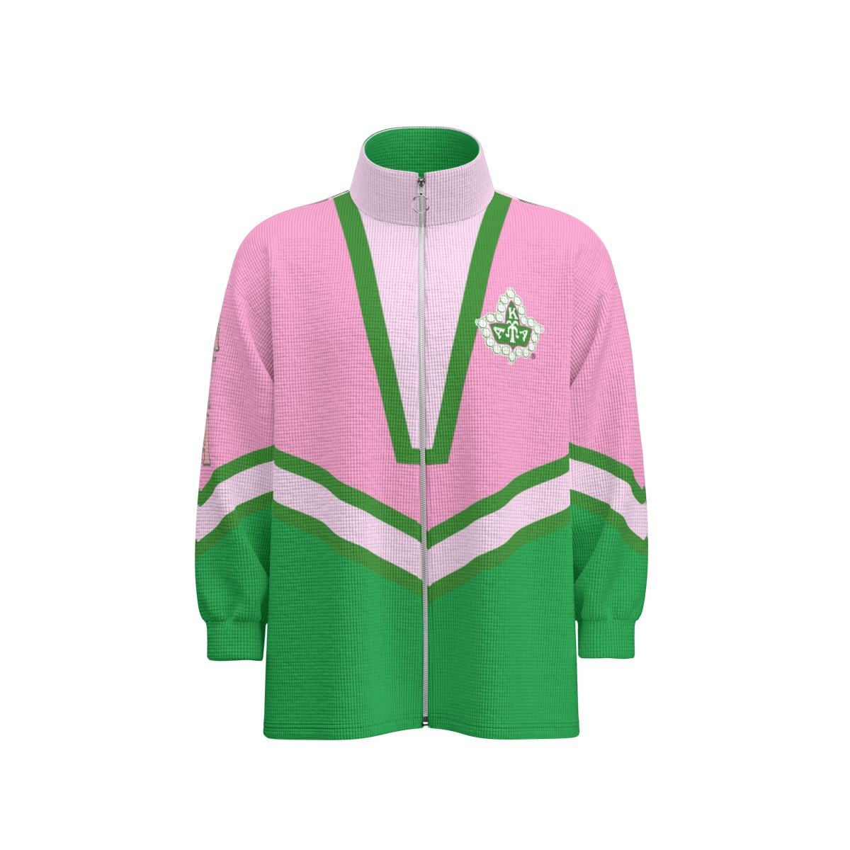 Alpha Kappa Alpha Stand Collar Zipped Jacket - Image 2