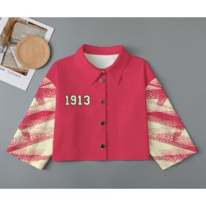 Delta Sigma Theta Cropped Jacket | 245GSM Cotton