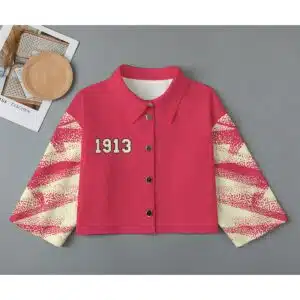 Delta Sigma Theta Cropped Jacket | 245GSM Cotton