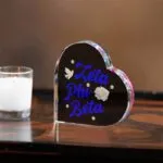 Zeta Phi Beta Heart Shaped Acrylic Desktop Ornament