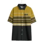 Alpha Phi Alpha Striped Shirt With Folding Sleeves