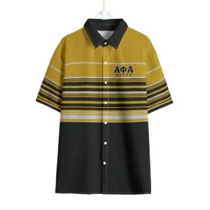 Alpha Phi Alpha Striped Shirt With Folding Sleeves