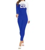 Zeta Phi Beta Long-sleeved High-neck Jumpsuit With Zipper