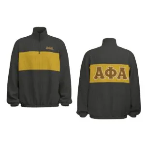 Alpha Phi Alpha Colour Block Turtleneck Zipper Sweatshirt