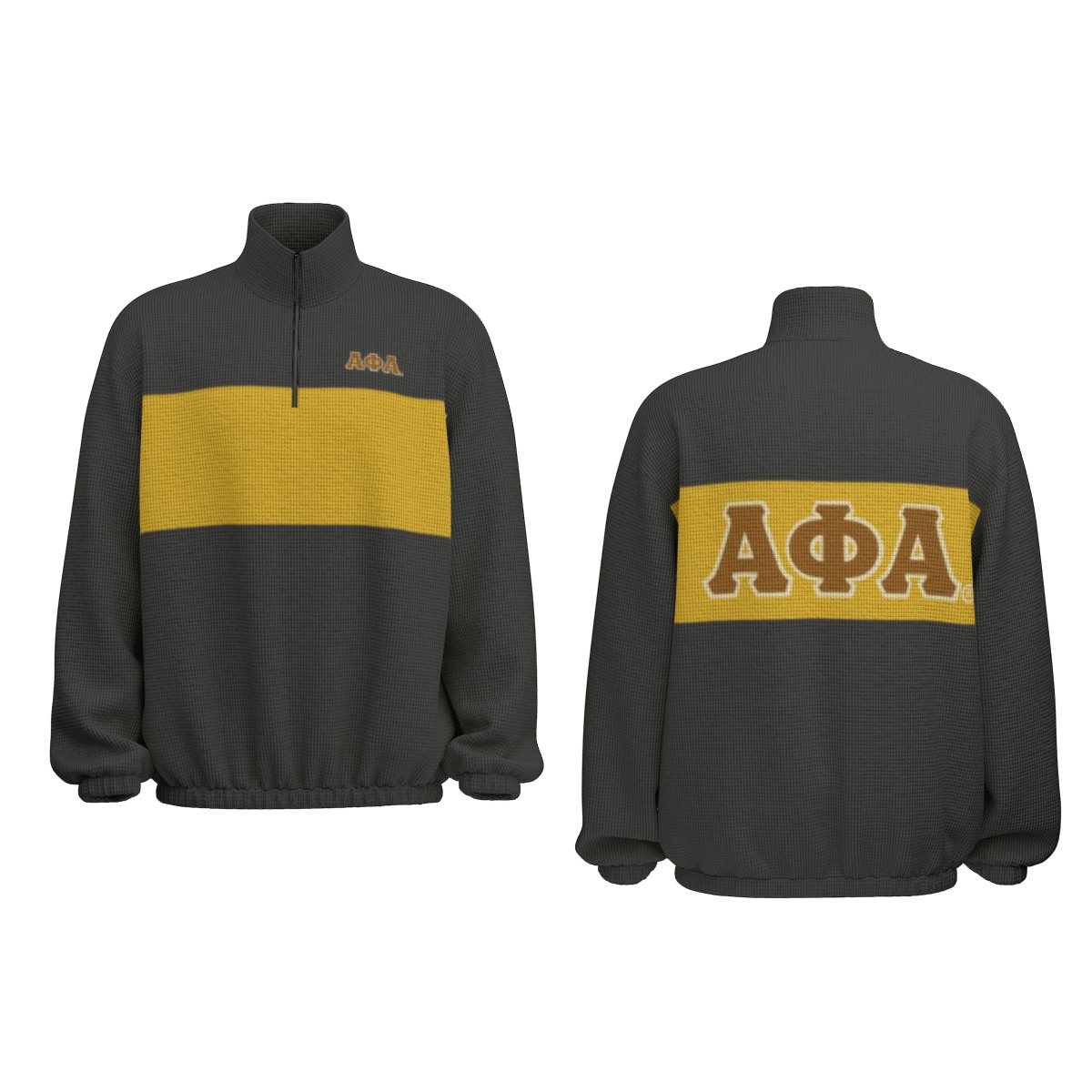 Alpha Phi Alpha Colour Block Turtleneck Zipper Sweatshirt