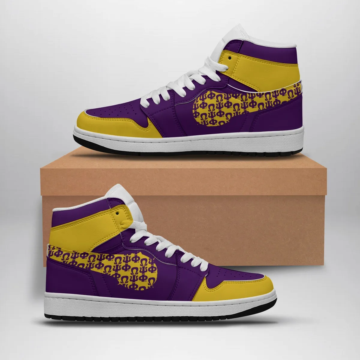 Omega Psi Phi DJays Leather Stitching Shoes - Image 2