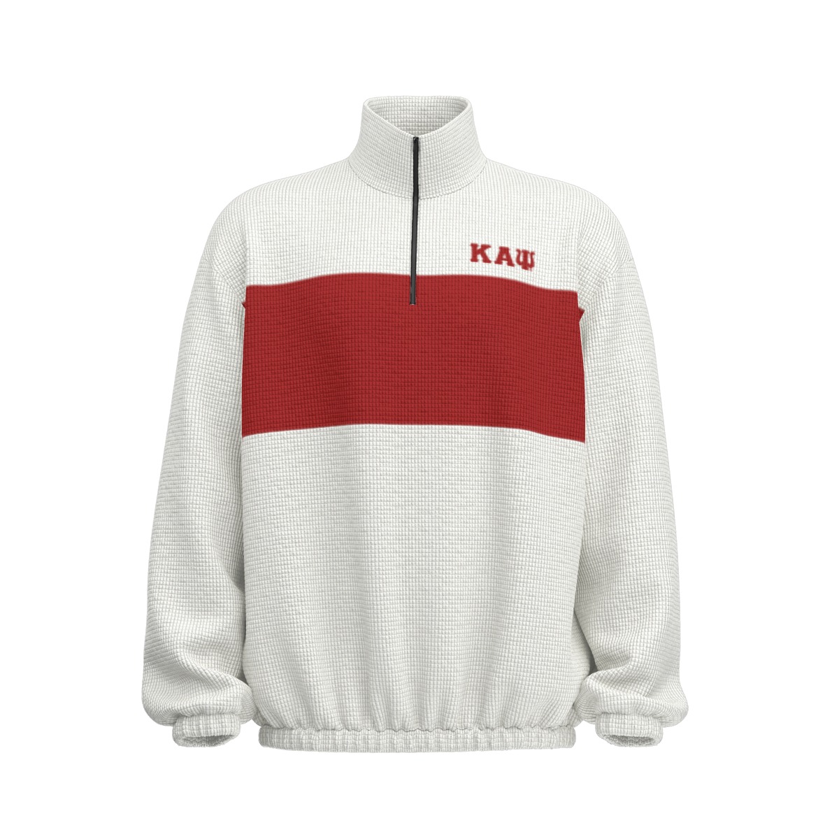 Kappa Alpha Psi Colour Block Turtleneck Zipper Sweatshirt - Image 2