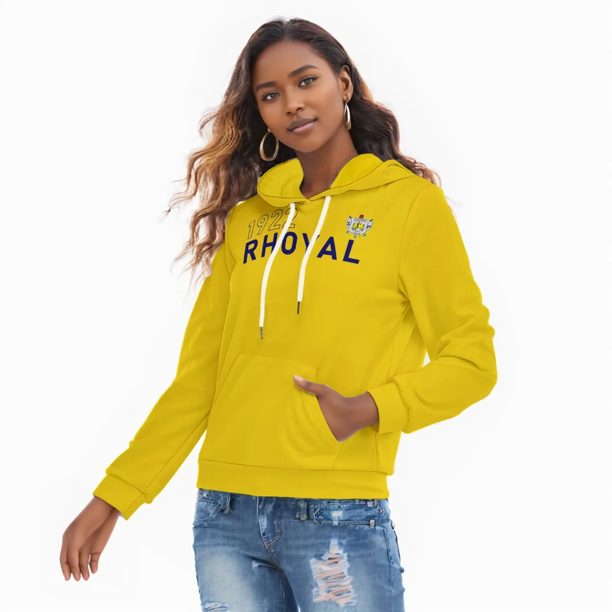 Zeta Phi Beta Year Outline Slim Pullover Hoodie - Image 3