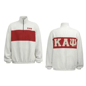 Kappa Alpha Psi Colour Block Turtleneck Zipper Sweatshirt