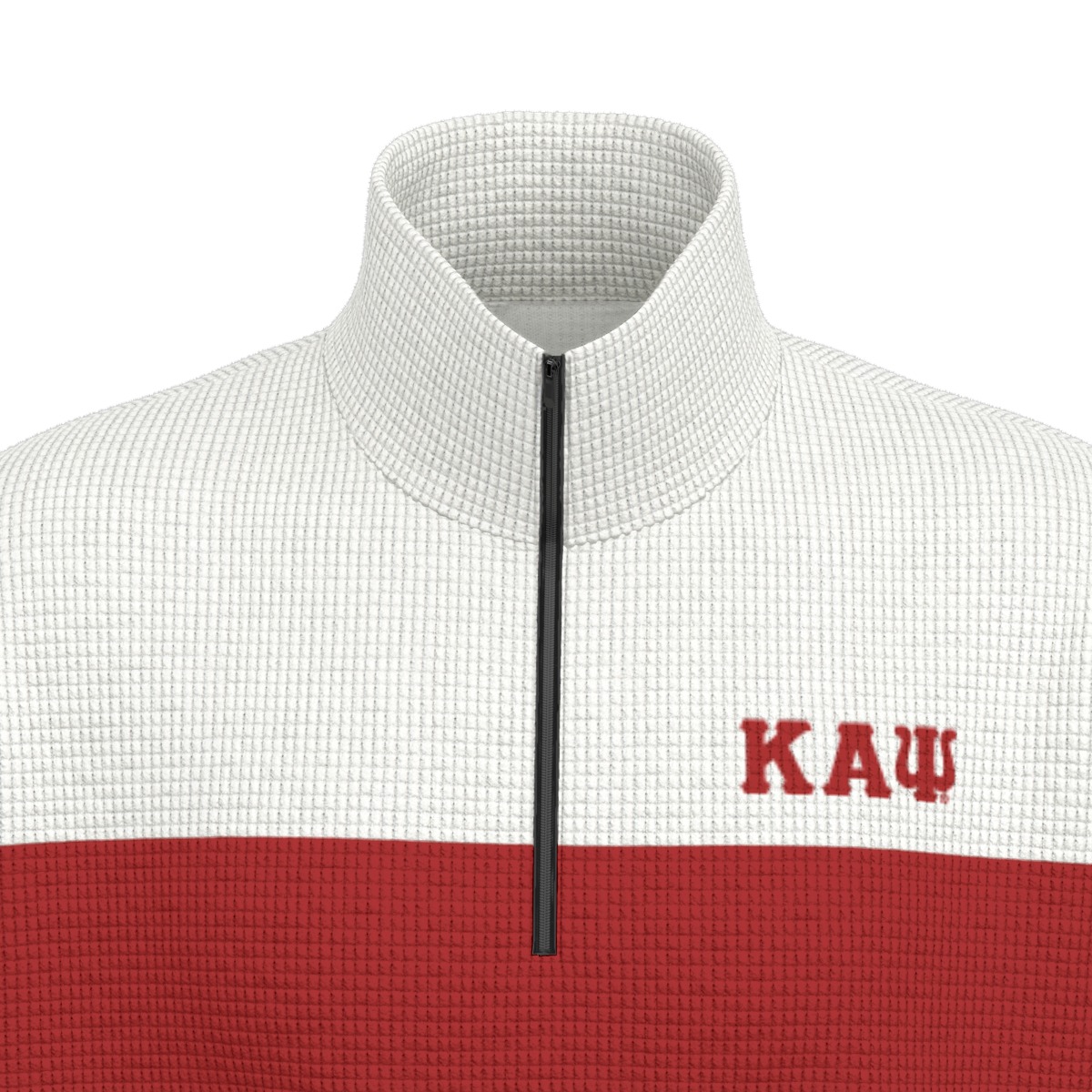 Kappa Alpha Psi Colour Block Turtleneck Zipper Sweatshirt - Image 6