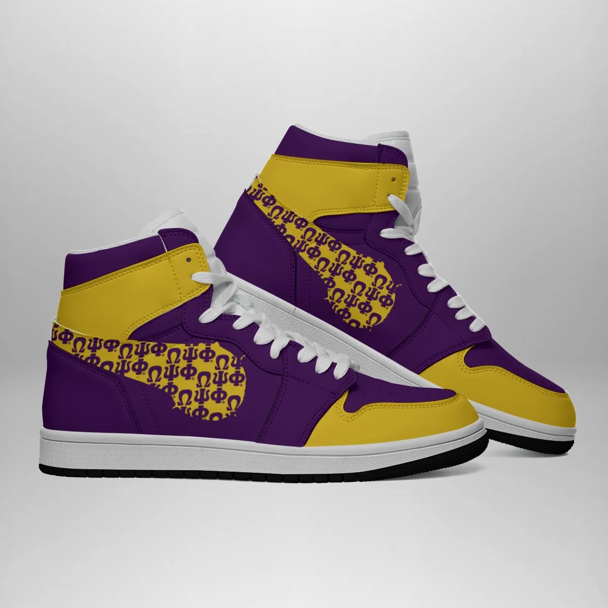Omega Psi Phi DJays Leather Stitching Shoes - Image 3