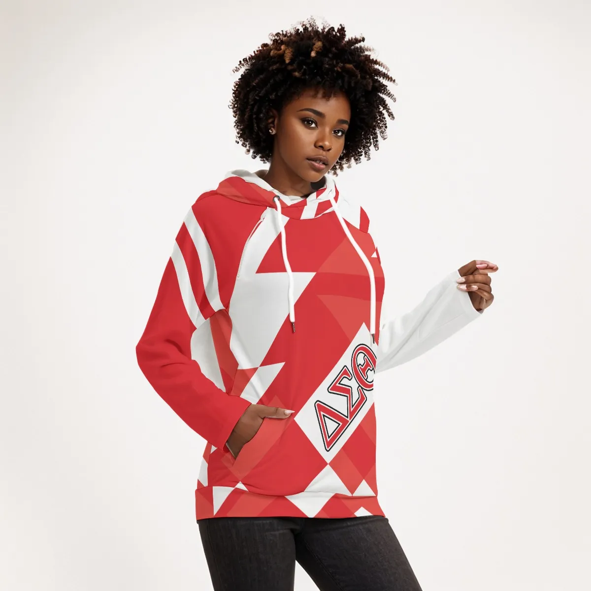 Delta Sigma Theta Hoodie With Double Hood - Image 2