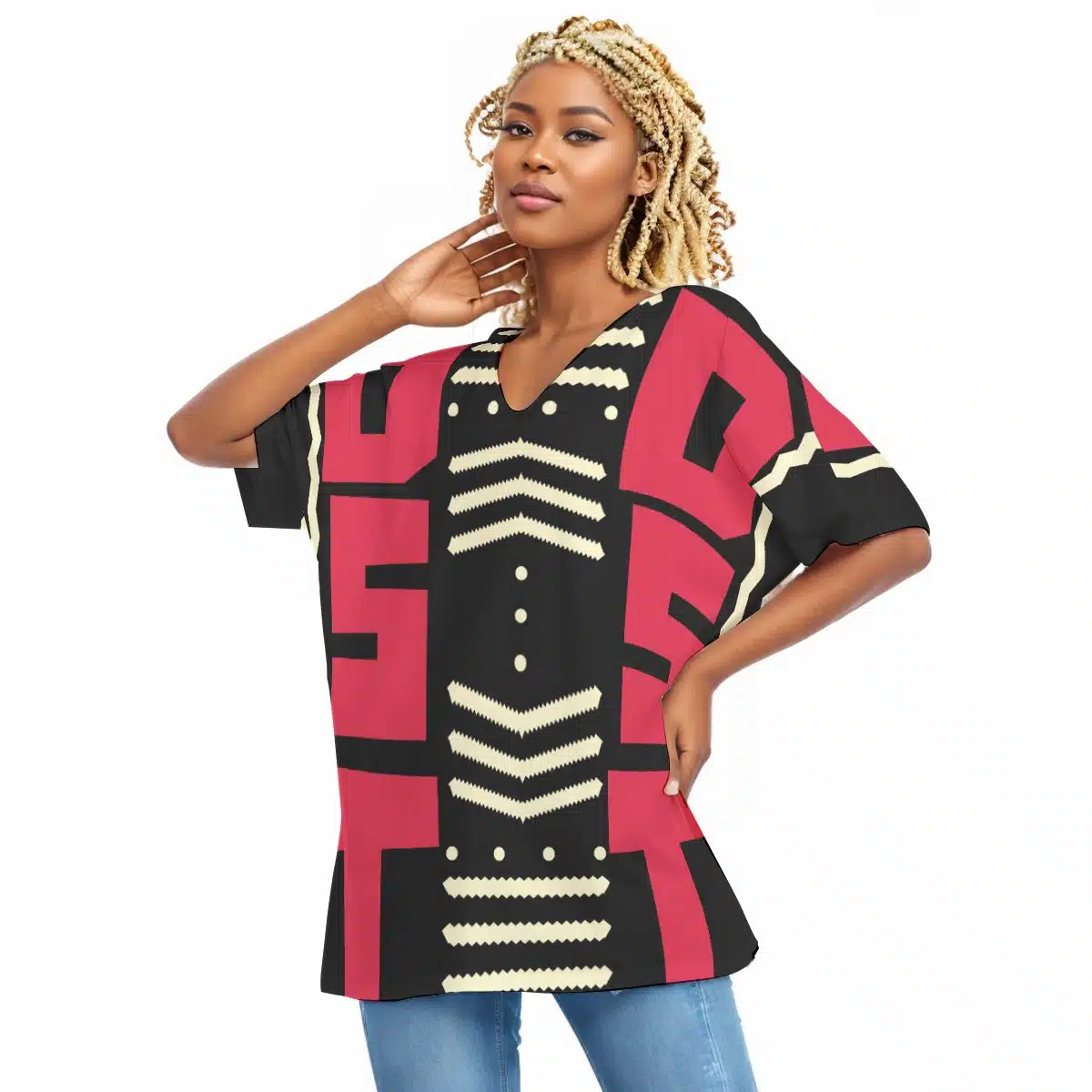 Delta Sigma Theta Bat Sleeves Blouse - Image 3