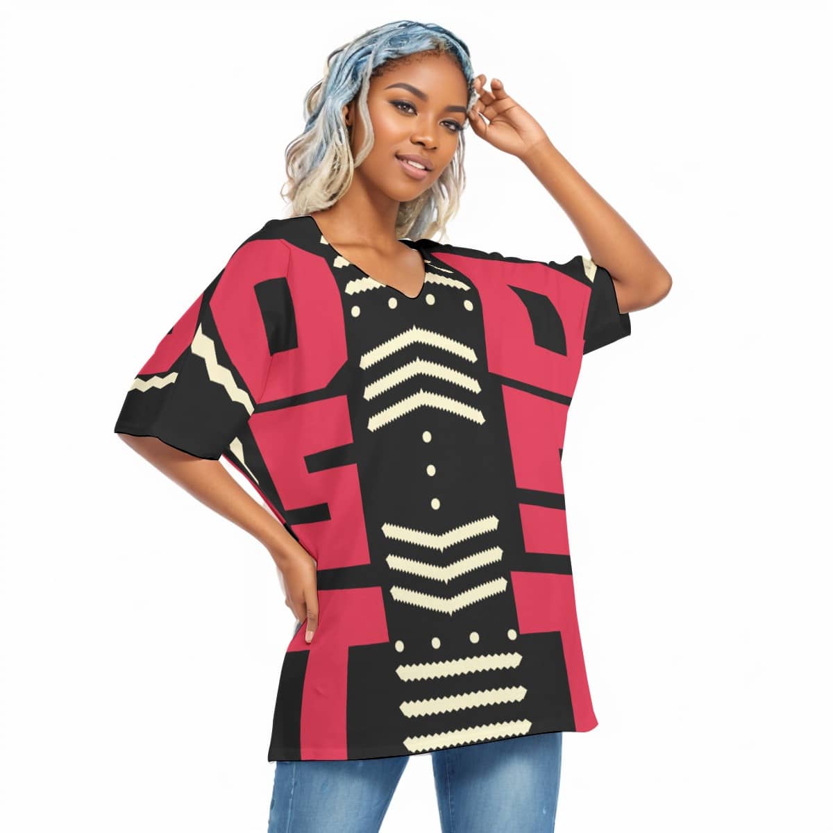 Delta Sigma Theta Bat Sleeves Blouse - Image 2