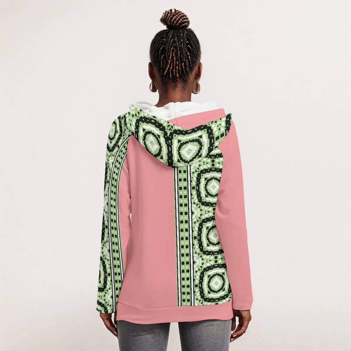 Alpha Kappa Alpha AKA Women's Hoodie With Double Hood - Image 4