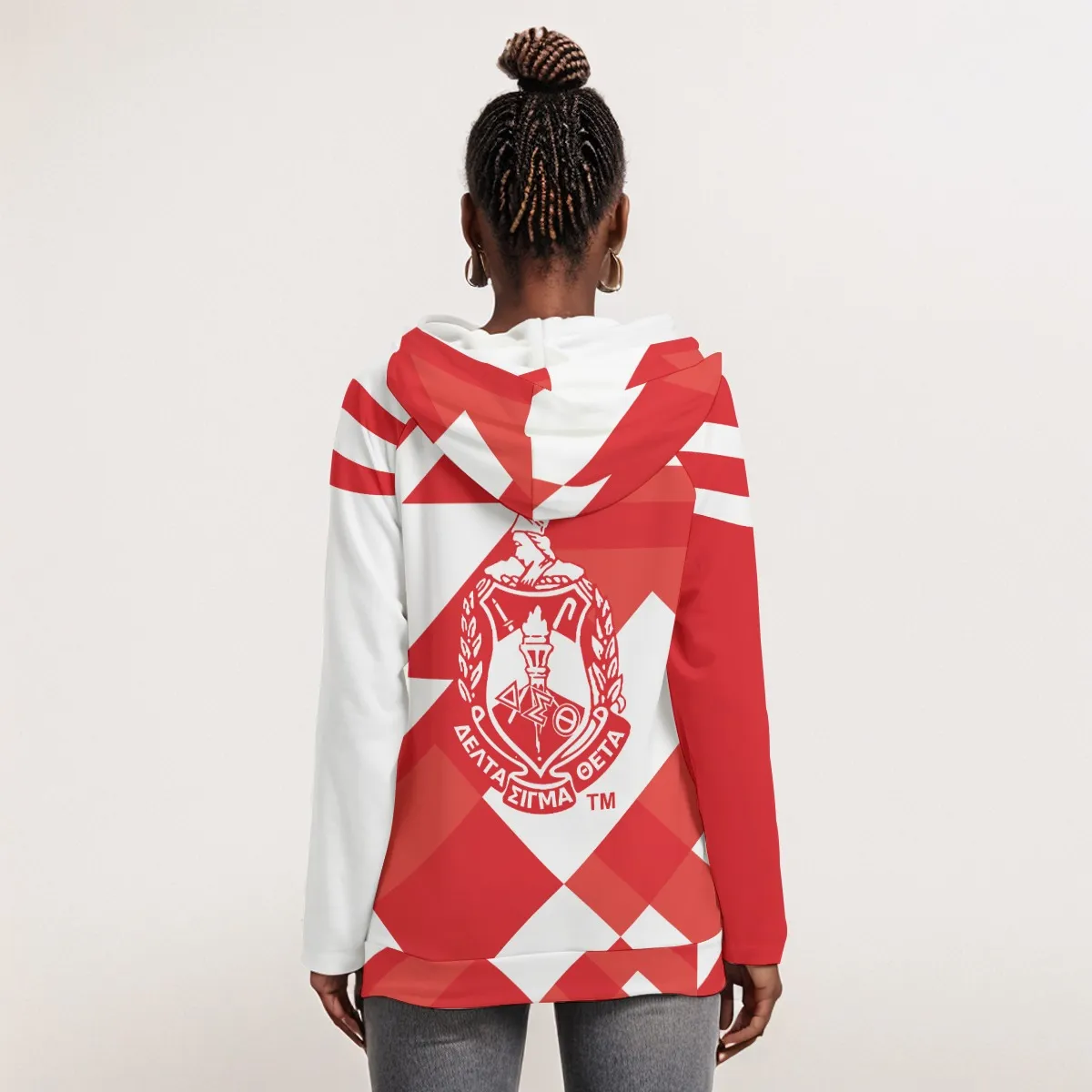 Delta Sigma Theta Hoodie With Double Hood - Image 4