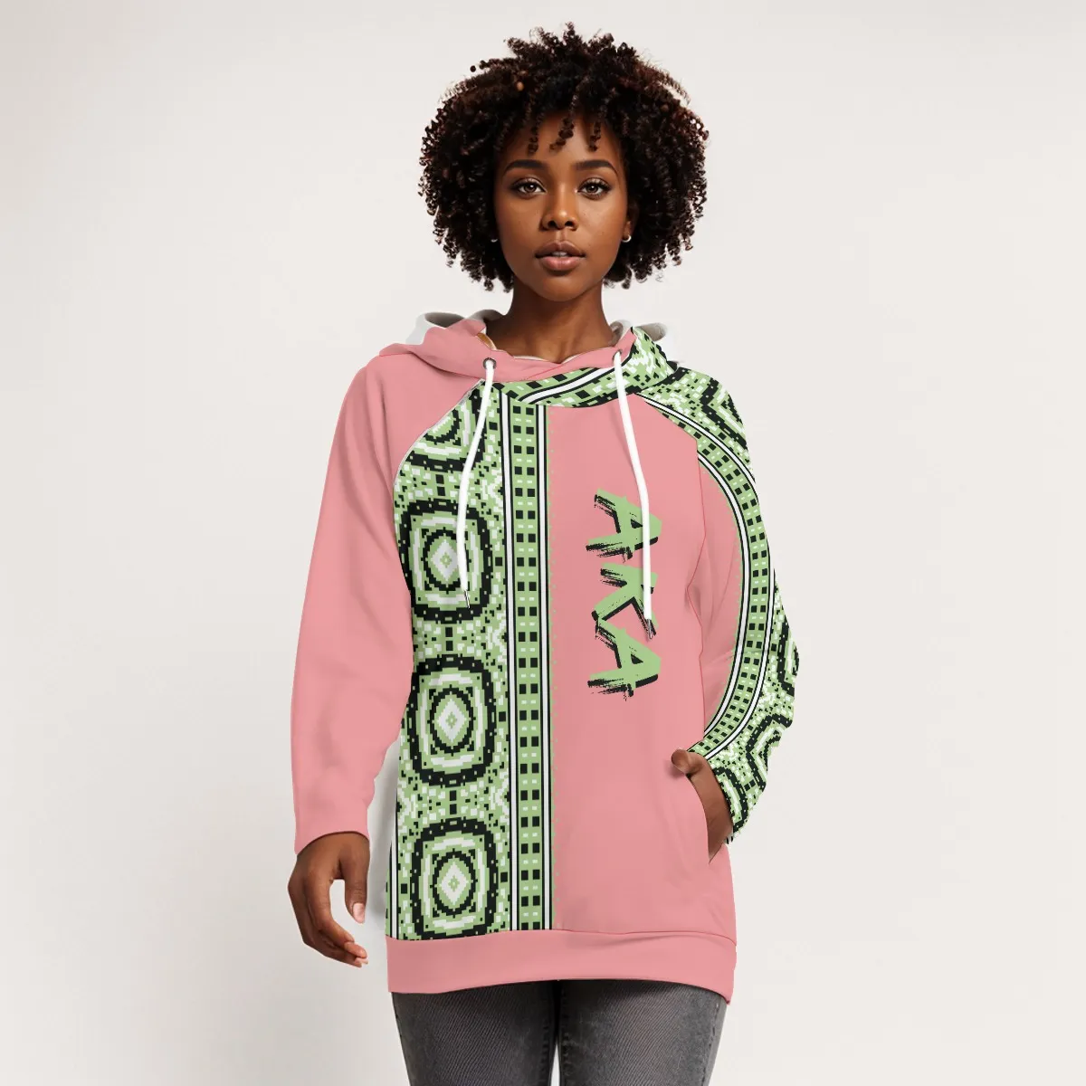 Alpha Kappa Alpha AKA Women's Hoodie With Double Hood