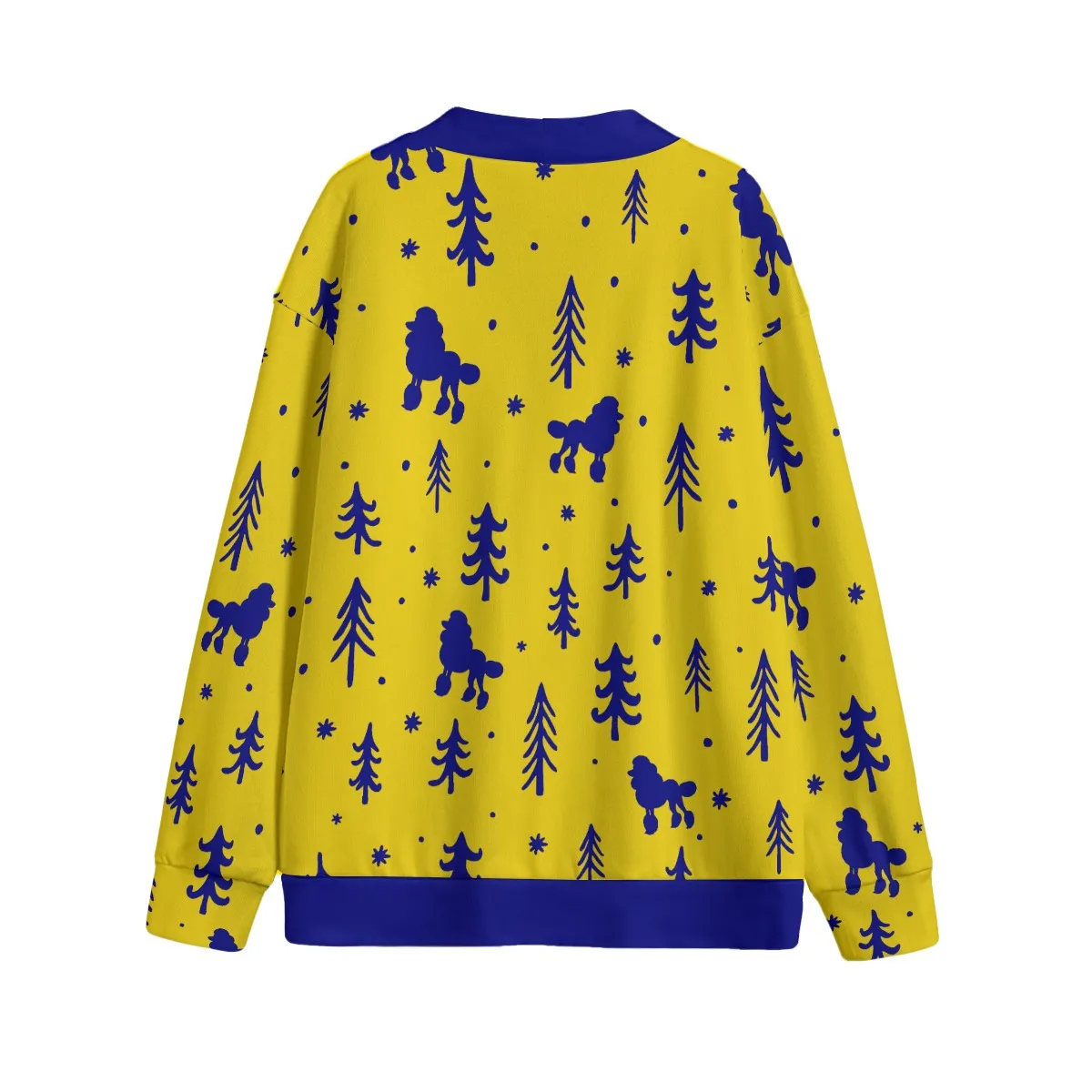 Sigma Gamma Rho V-neck Knitted Fleece Cardigan With Button Closure - Image 2