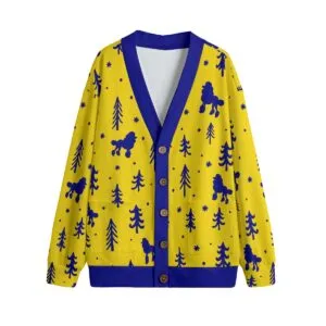 Sigma Gamma Rho V-neck Knitted Fleece Cardigan With Button Closure