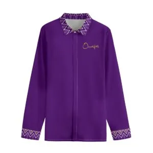 Omega Psi Phi Lapel Collar Shirt With Concealed Placket