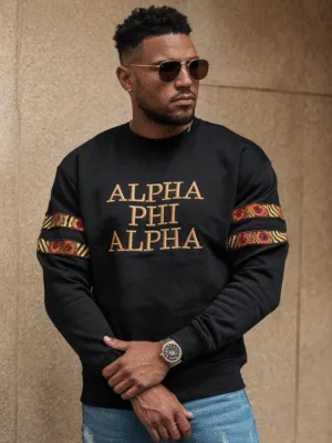 Alpha Phi Alpha Embroidered Patch Crew Neck