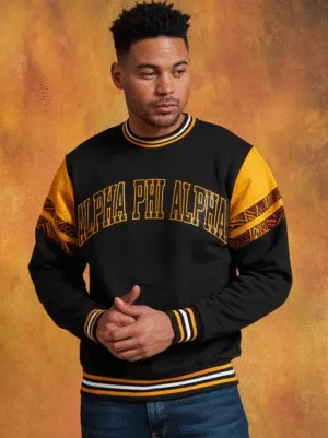 Alpha Phi Alpha Varsity Sweatshirt with African Stripes