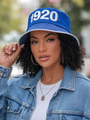 Zeta Phi Beta Blue & White Bucket Hat