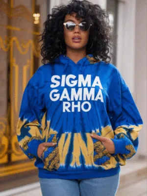 Sigma Gamma Rho Tie-Dye Hoodie with African Accents