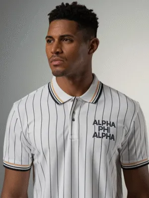 Alpha Phi Alpha Heritage Stripe Polo