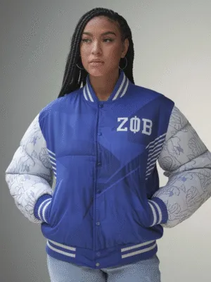 Zeta Phi Beta Royal Dynasty Puffer Jacket