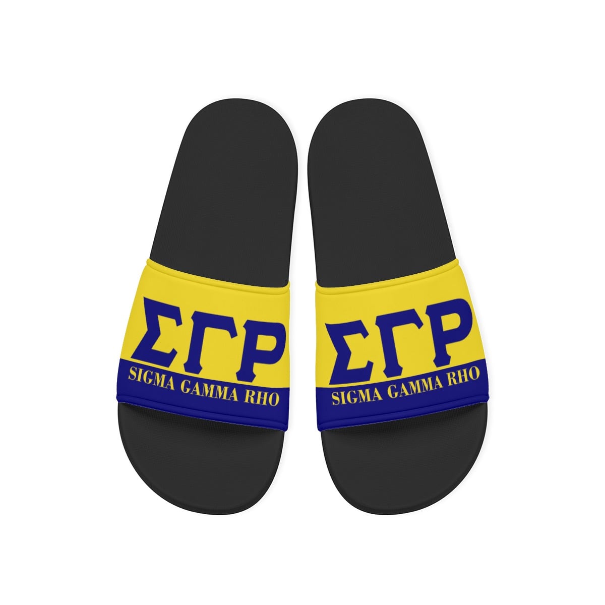 Sigma Gamma Rho Black Slide Sandals Design B - Image 3