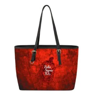 Delta Sigma Theta Emblem Leather Tote