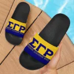 Sigma Gamma Rho Black Slide Sandals Design B