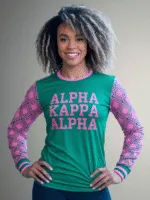 Alpha Kappa Alpha Heritage Harmony Long Sleeve Performance Shirt