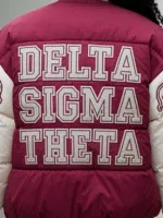 Delta Sigma Theta Crimson Elegance Puffer Jacket