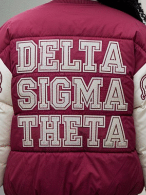 Delta Sigma Theta Crimson Elegance Puffer Jacket