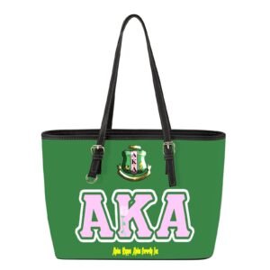 Alpha Kappa Alpha Small Leather Tote