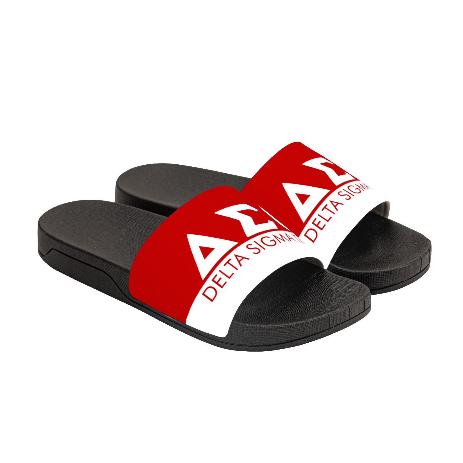 Delta Sigma Theta Black Slide Sandals