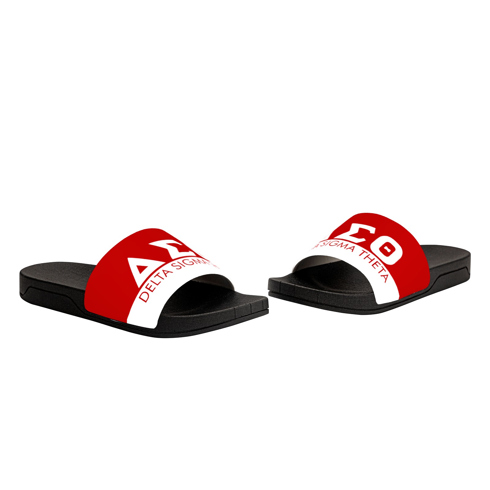Delta Sigma Theta Black Slide Sandals - Image 2