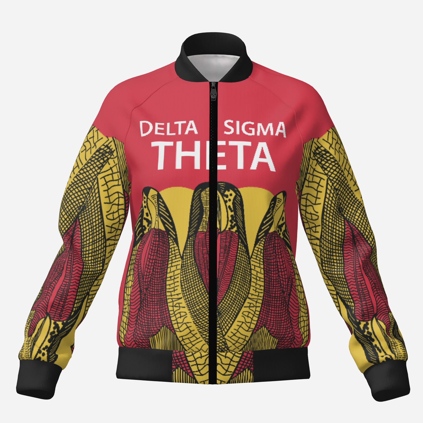 Delta Sigma Theta Ankara Bomber Jacket - Image 3