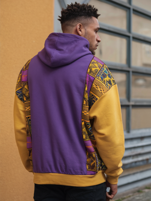 Omega Psi Phi African Patchwork Hoodie - Image 2