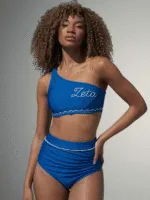 Zeta Phi Beta "Eternal Blue Waves" Two-Piece Bathing Suit