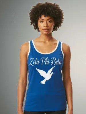 Zeta Phi Beta Royal Dove Essence Tank Top