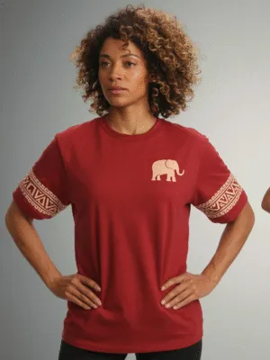 Delta Sigma Theta Crimson Heritage Embroidered Tee
