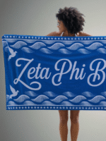 Zeta Phi Beta Dove Tide Luxury Beach Towel