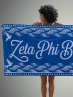 Zeta Phi Beta Dove Tide Luxury Beach Towel