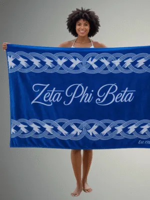 Zeta Phi Beta Finer Legacy Beach Towel