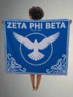 Zeta Phi Beta Blue Waves Beach Towel